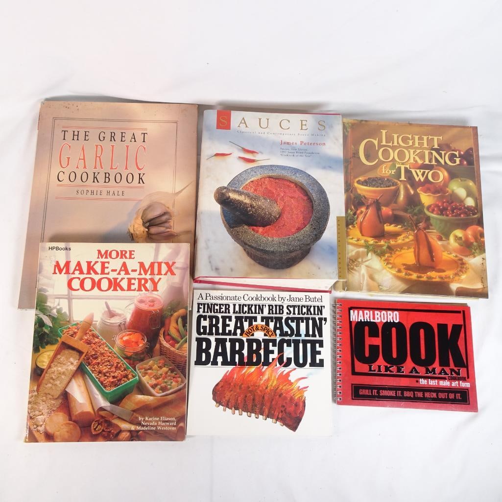 Vintage Cookbook Lot BBQ Sauces Garlic Cooking Recipes Mix 6 Books (1 of 12)