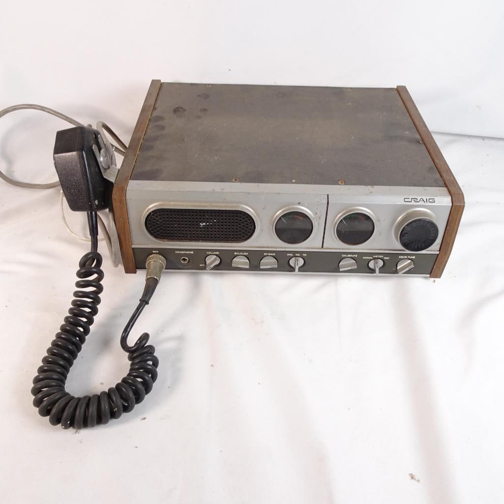 Vintage Craig 4201 CB Radio 27MHz Transceiver w/ Microphone Japan Untested (1 of 8)