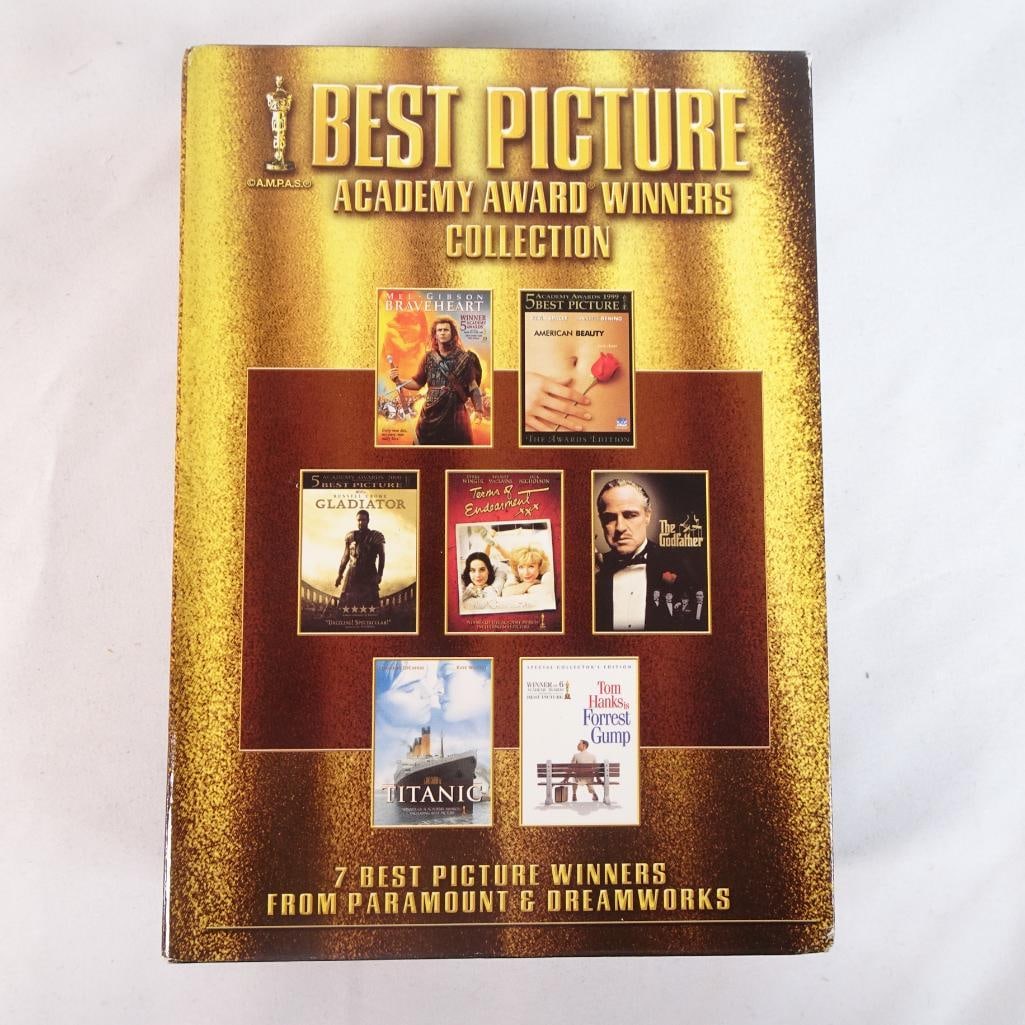 Best Picture Academy Award Winners Collection DVD Set 7 Films Titanic Gladiator Godfather: Best Picture Academy Award Winners Collection featuring 7 iconic, award-winning films from Paramount ; DreamWorks. A premium collection of some of the most celebrated movies in cinema history,??perfec