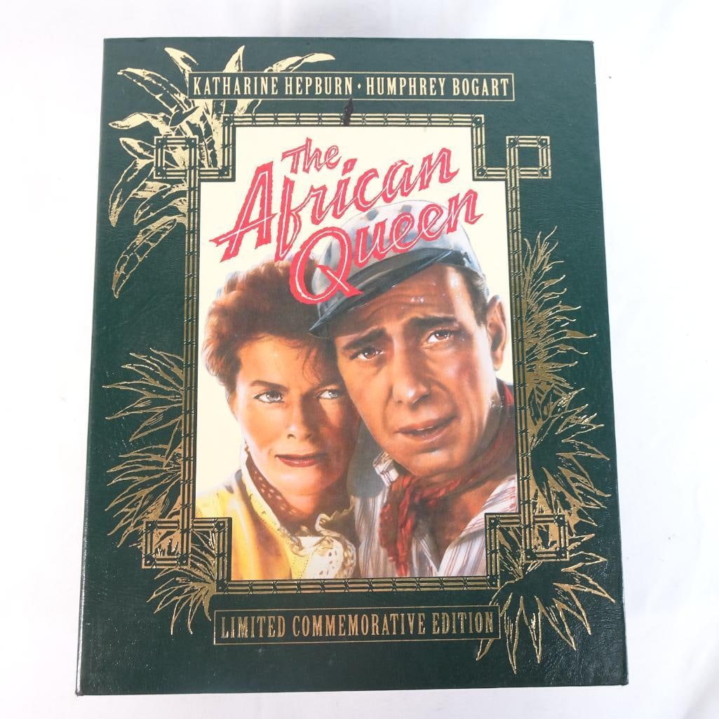 The African Queen Limited Commemorative Edition Box Set ? Bogart Hepburn DVD + Book: Limited Commemorative Edition of The African Queen starring Humphrey Bogart and Katharine Hepburn. This collectible box set includes the DVD, hardcover book The Making of The African Queen by Katharin