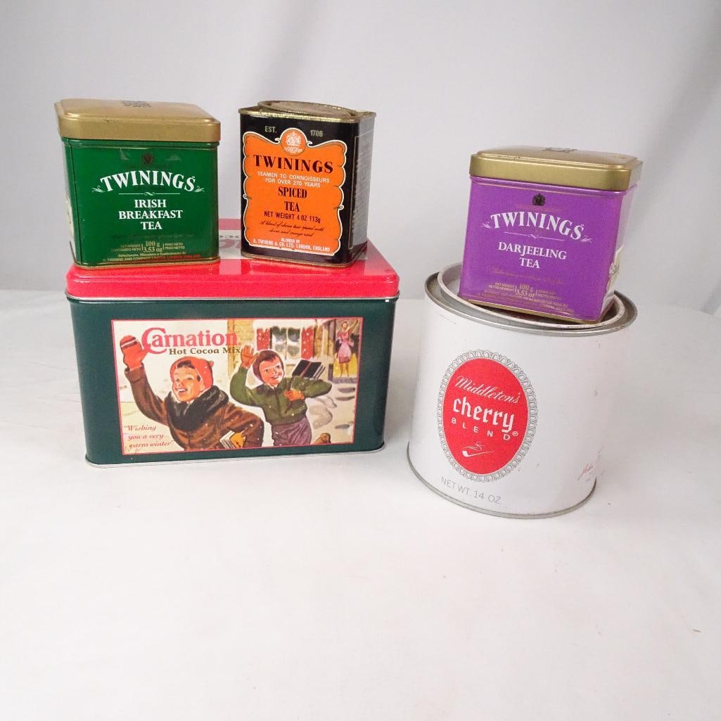 Vintage Tea & Cocoa Tin Lot (1 of 9)