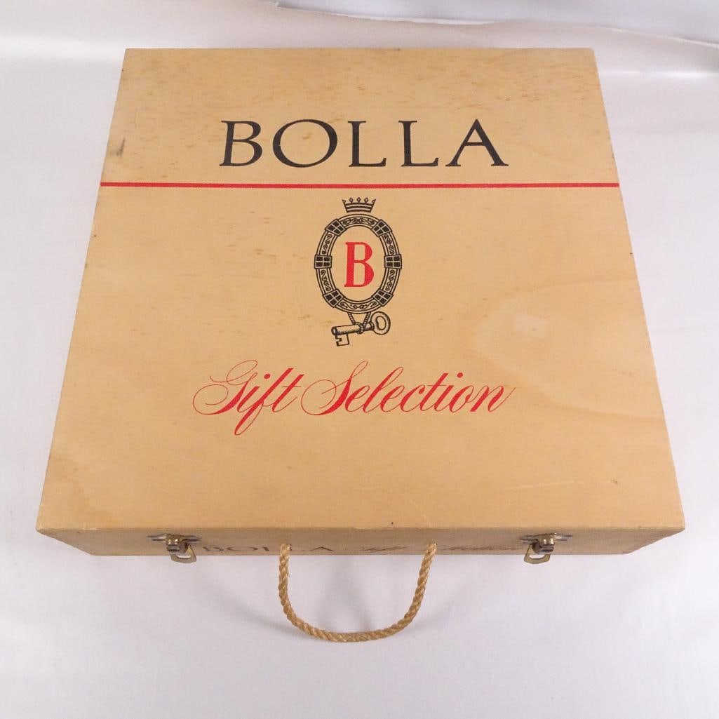 Vintage Bolla Gift Selection Wooden Wine Box Verona Italy Carry Case Display Crate (1 of 9)