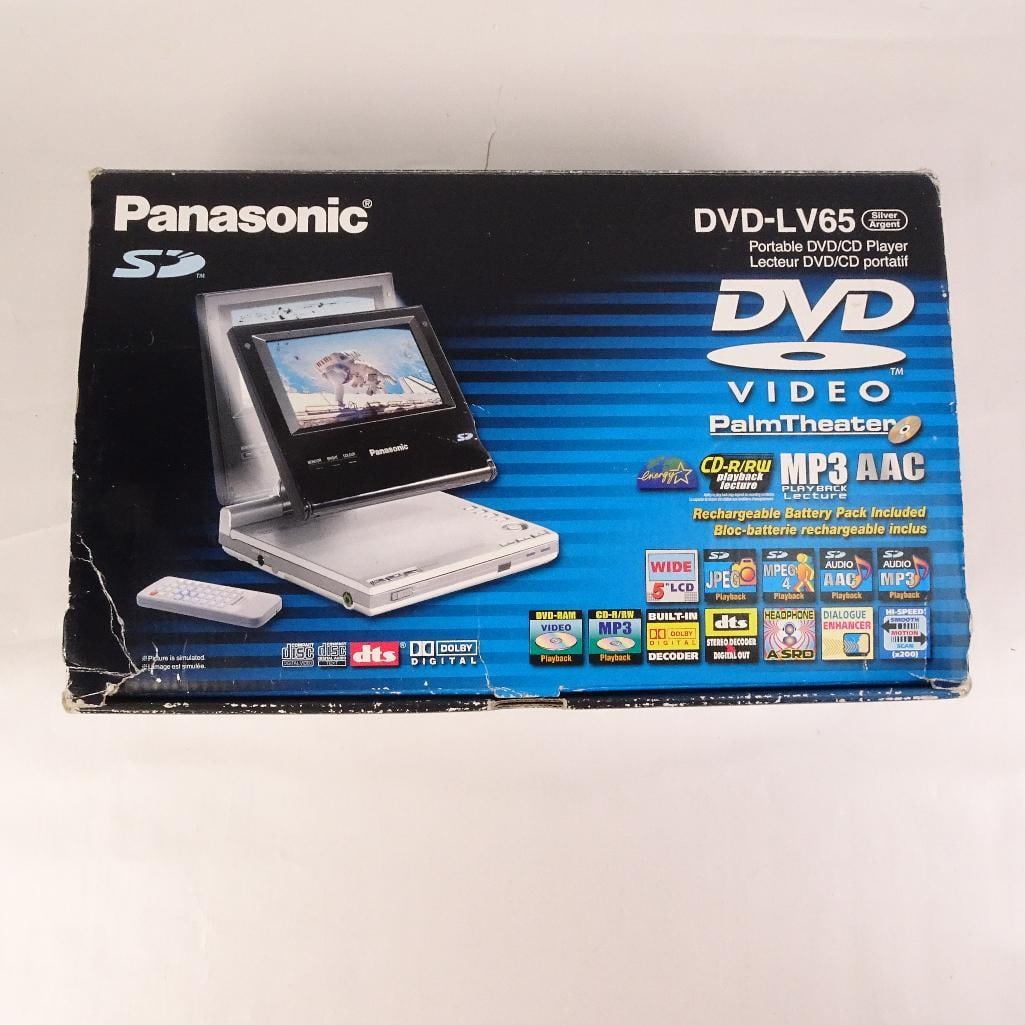 Panasonic DVD-LV65 Portable DVD/CD Player w/ Remote, Battery & Original Box (1 of 11)