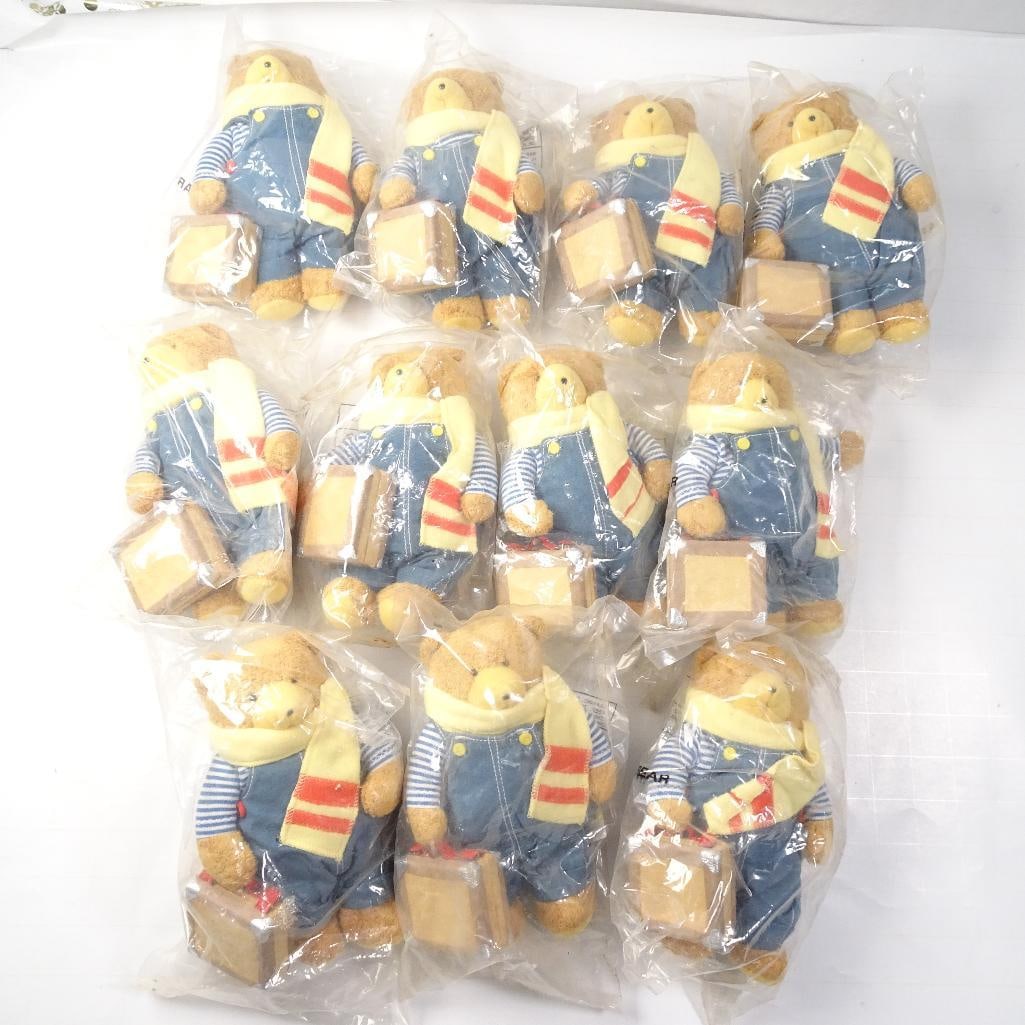 Lot of 11 Crocodile Creek Little Brown Bear Plush Toys with Suitcase 7" New Sealed (1 of 5)
