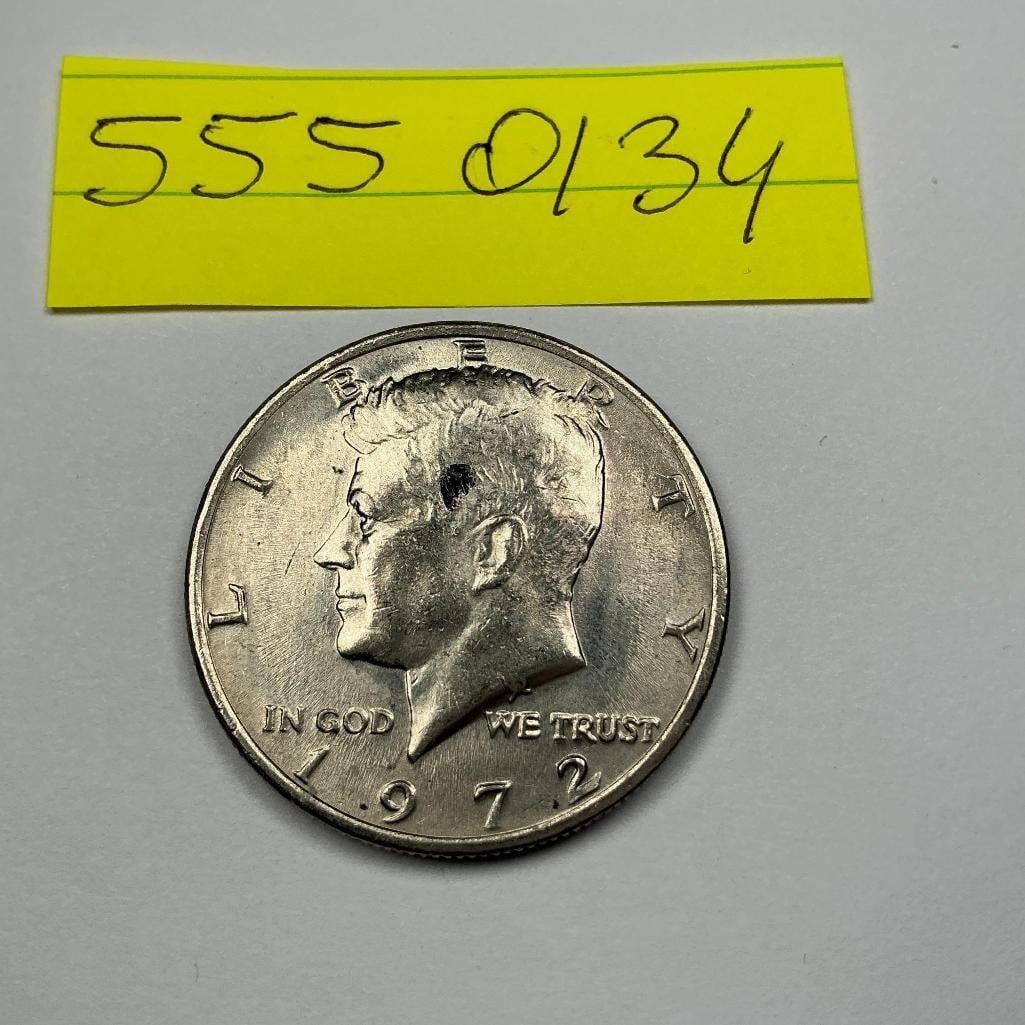 1972 US Kennedy half dollar (1 of 5)