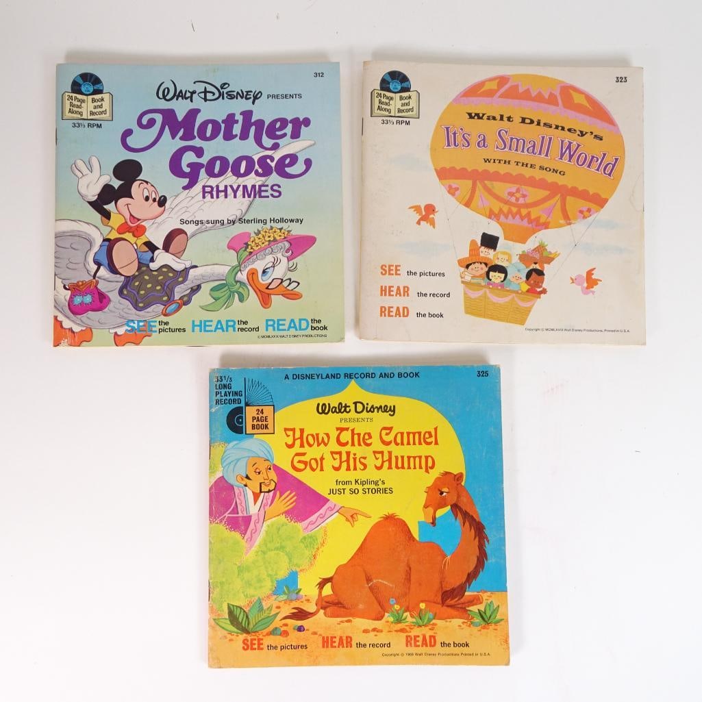 Vintage Walt Disney Read Along Book and Record Lot (1 of 10)