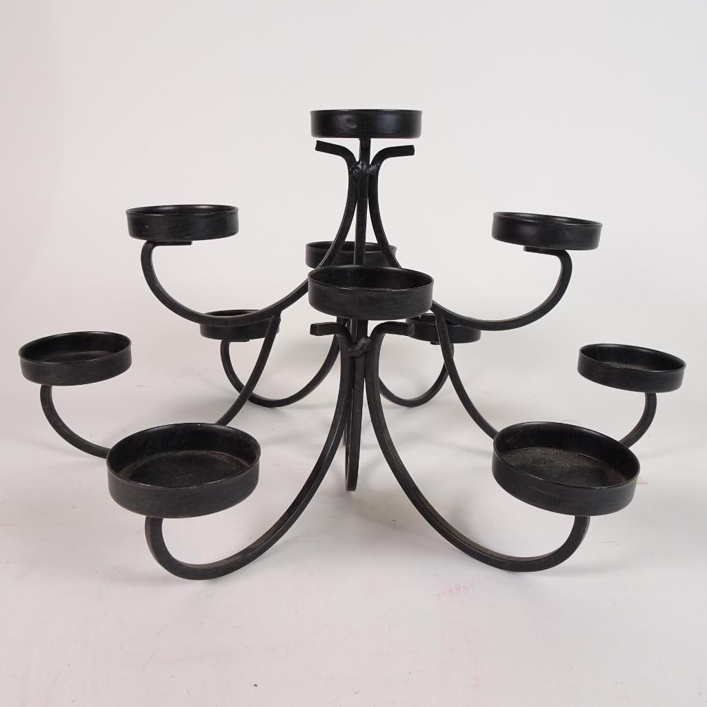 Vintage Black Metal Multi Arm Candelabra (1 of 3)