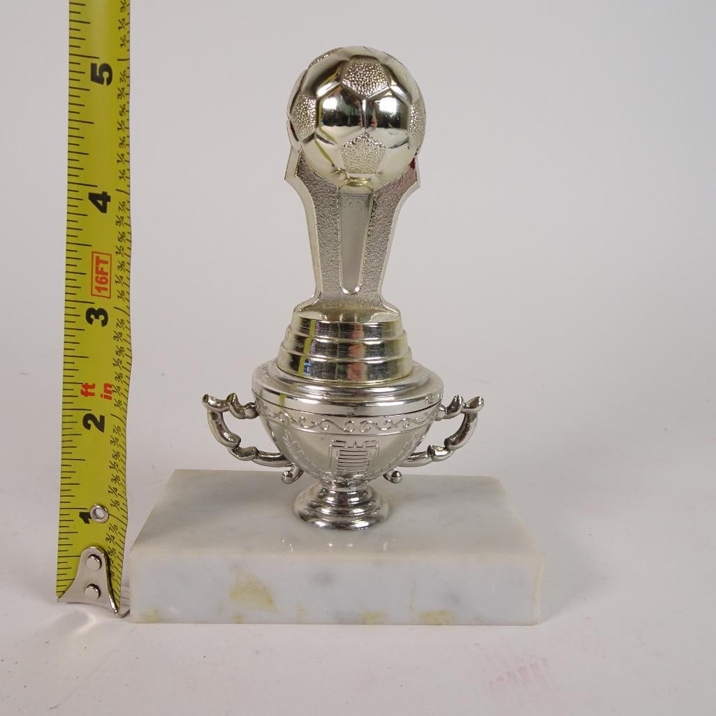 Vintage Soccer Trophy with Marble Base (1 of 6)