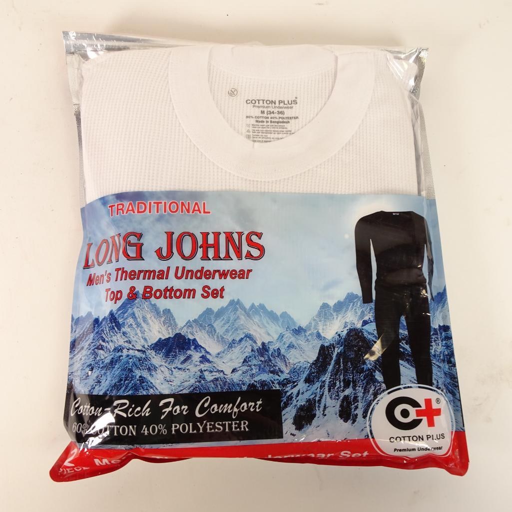 Cotton Plus Mens Long Johns Thermal Underwear Set (1 of 4)