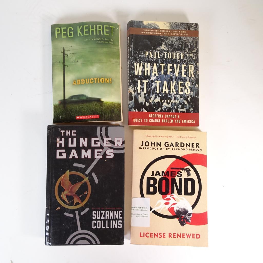 4_Book Bestseller Lot: A diverse 4_book collection spanning suspense, personal development, YA dystopian adventure, and classic spy fiction. Great for readers, collectors, or resellers looking for a varied and engaging bund