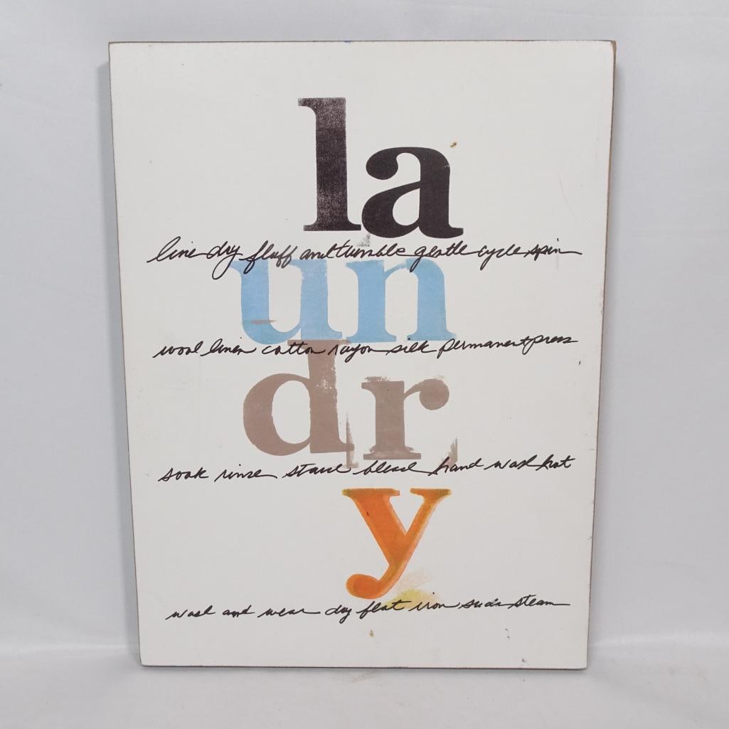 Laundry Room Wall Art Sign: Decorative "Laundry" wall art sign featuring modern typography with soft neutral and pastel tones. Perfect for: ? Laundry room decor ? Farmhouse style home ? Apartment or Airbnb styling ? Housewarming
