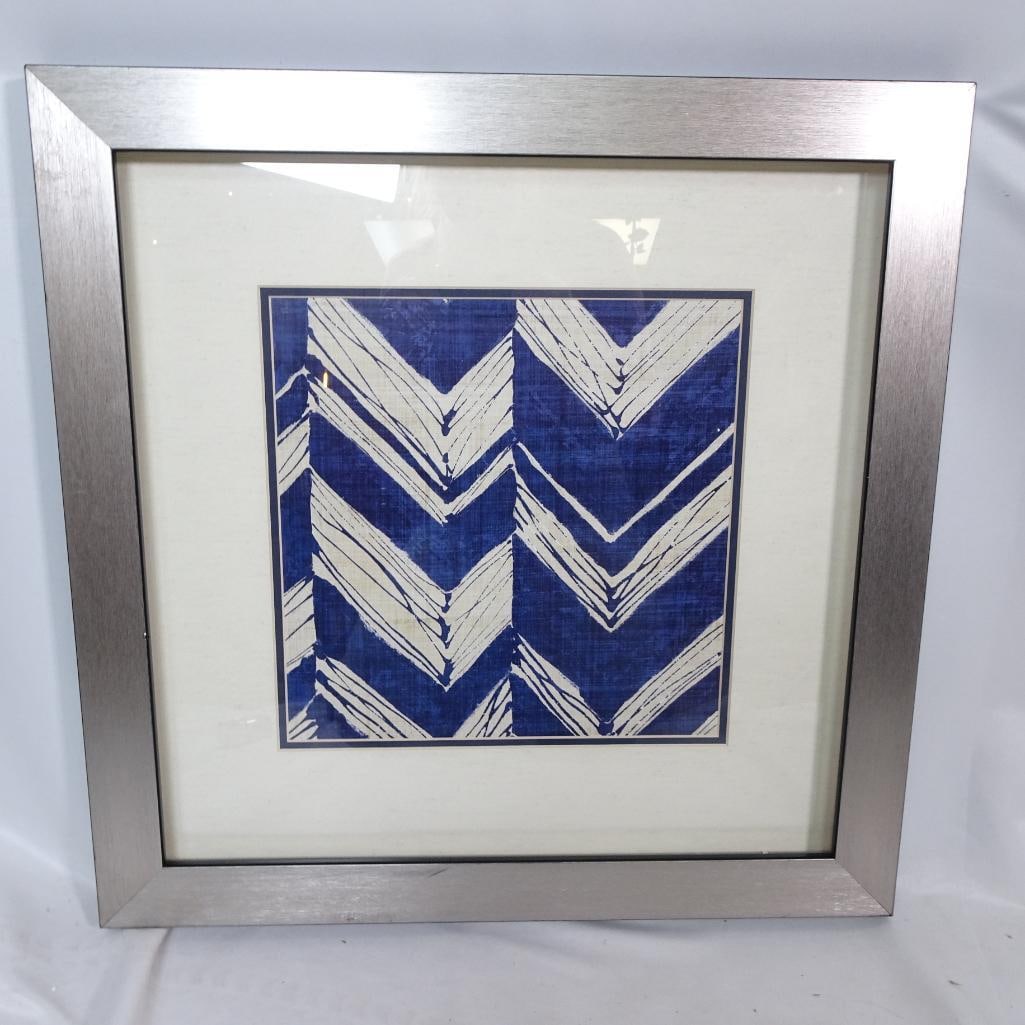 Made on Earth ?Indigo Batik II" Framed Wall Art (1 of 4)
