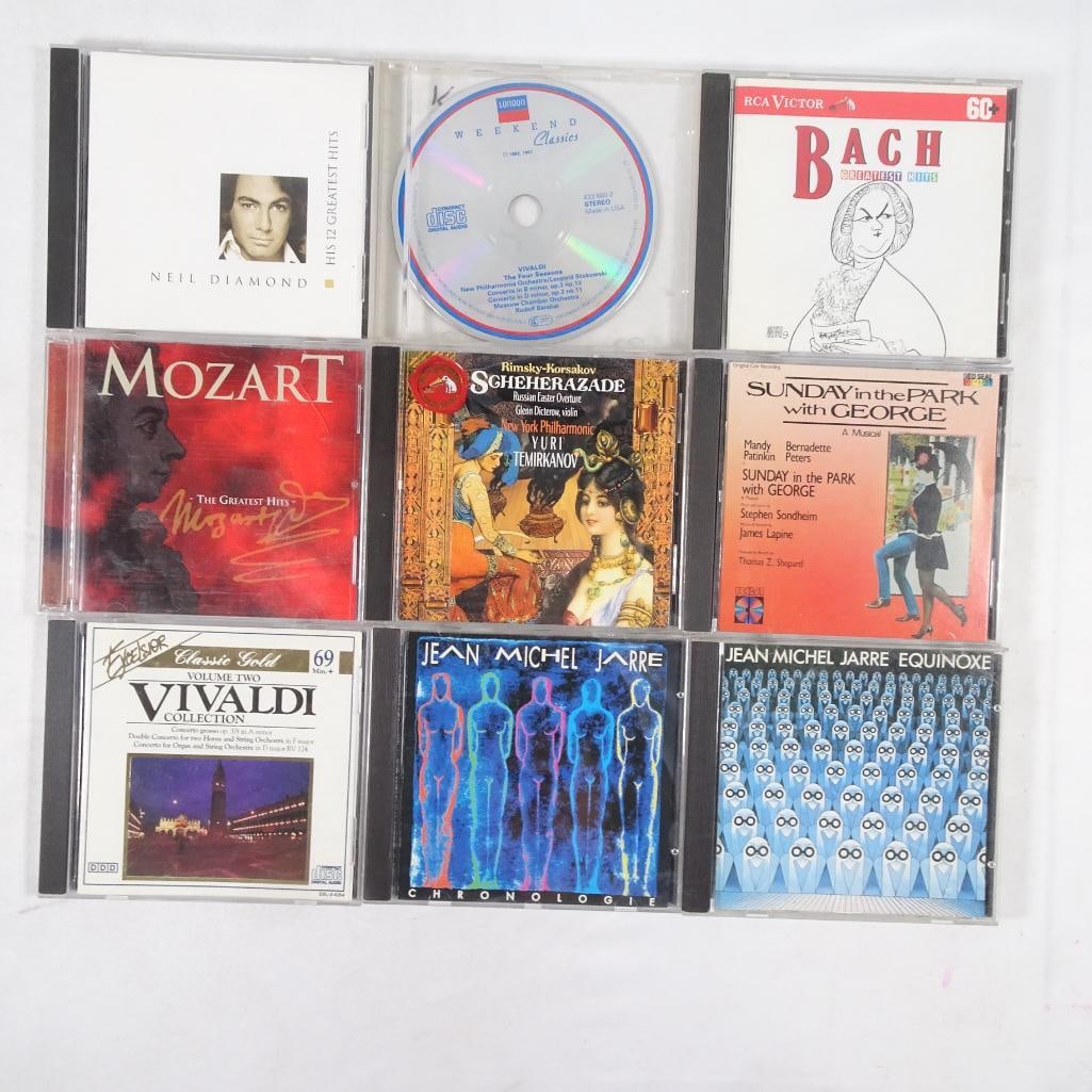 Mixed CD Lot Classical Mozart Vivaldi Bach + Neil Diamond Jean Michel Jarre 9 CDs (1 of 2)