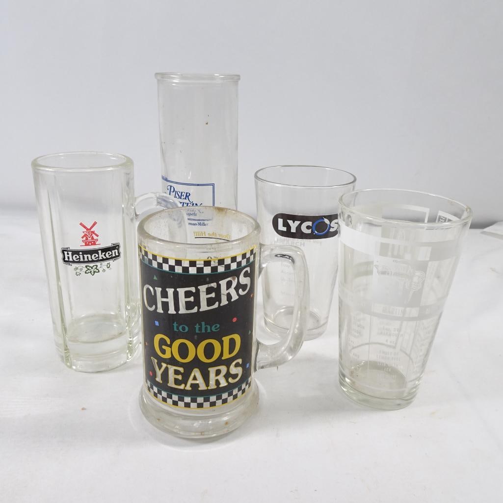 Mixed Beer Glass Lot (1 of 8)