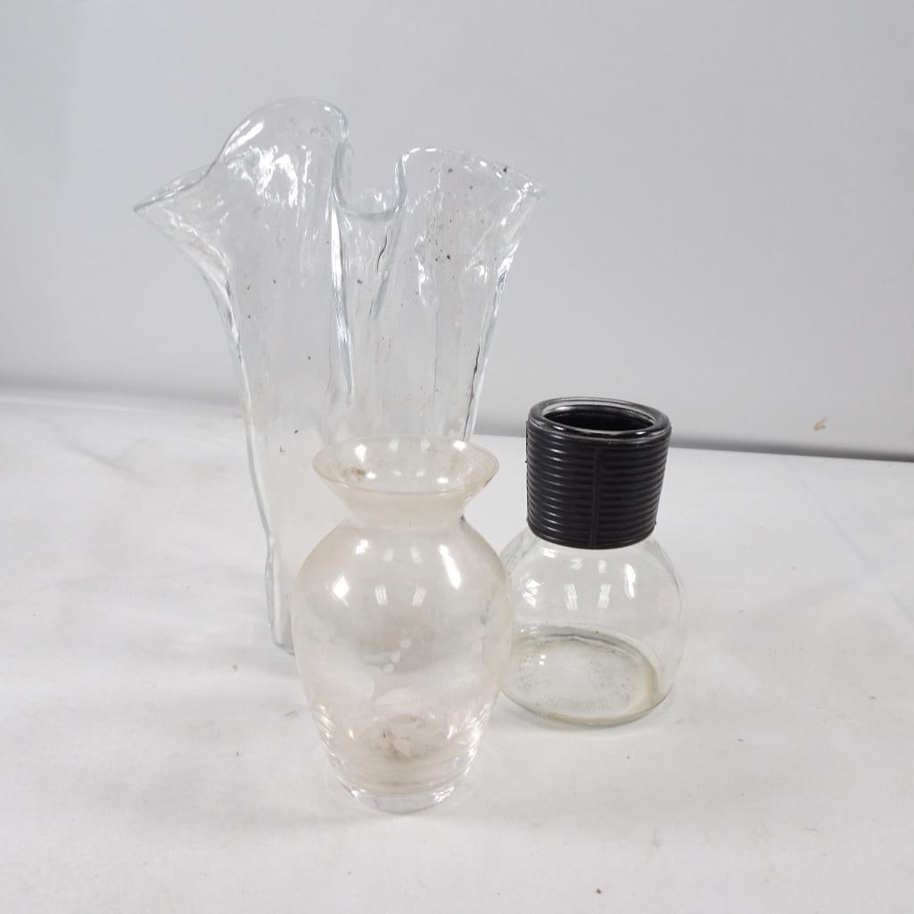 Vintage Glass Vases and Jar Lot (1 of 4)