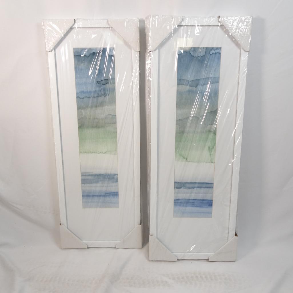 Set of 2 Coastal Framed Wall Art Prints Chelsea Hall Bath Seaside Detail II (1 of 4)