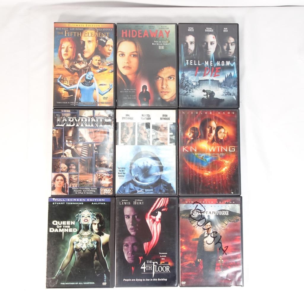 Lot of 9 DVD Movies | The Fifth Element, Constantine, Knowing, Labyrinth + More (1 of 2)