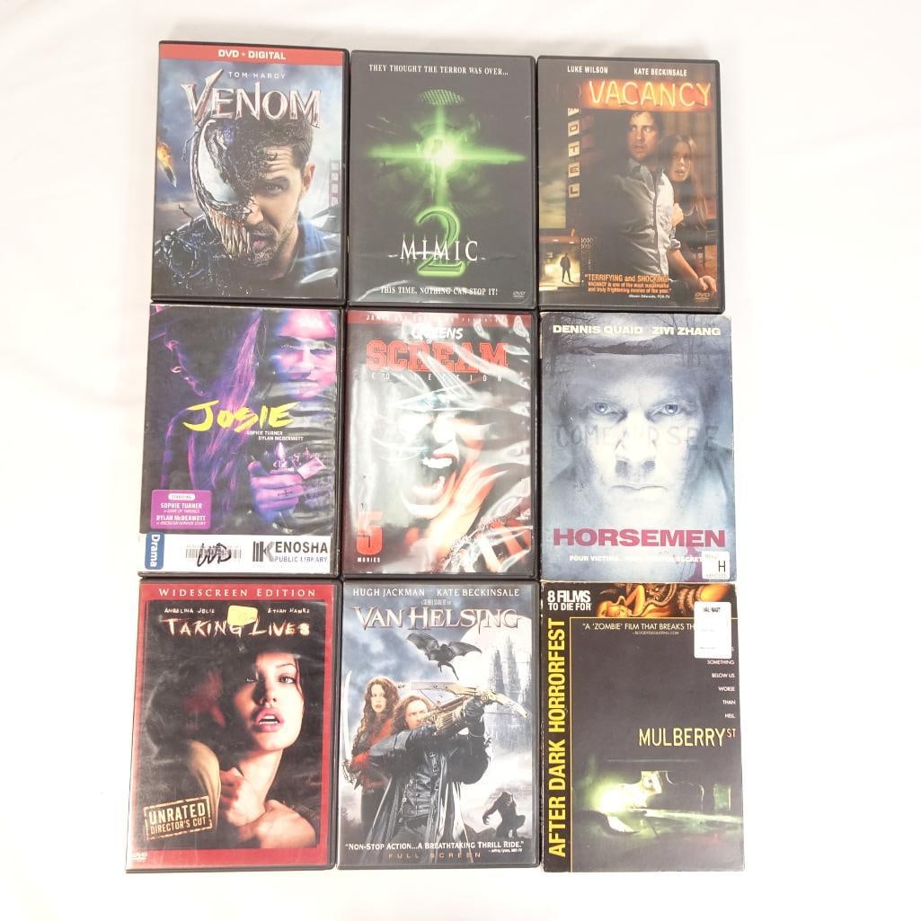Lot of 9 Horror Thriller DVD Movies | Venom, Scream Collection, Van Helsing + More (1 of 2)
