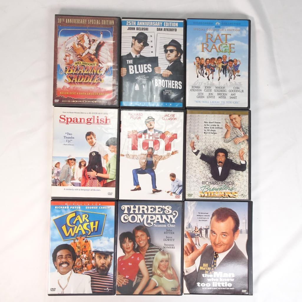 Lot of 9 Comedy DVD Movies and TV | Blazing Saddles, Blues Brothers, Rat Race + More (1 of 2)