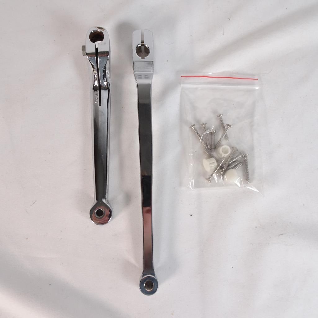 Chrome Window Crank Handles Set w/ Screws - Manual Car Window Handles Replacement (2 pcs) (1 of 4)