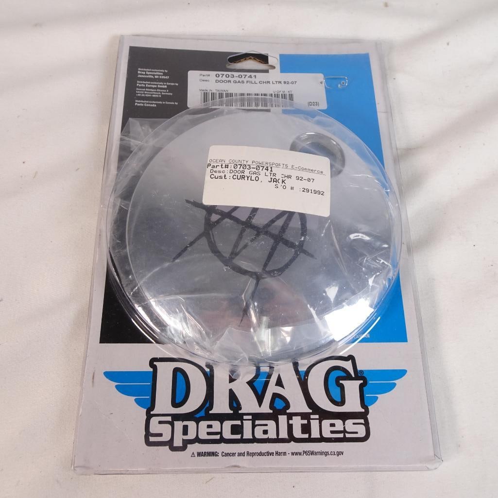 Drag Specialties 0703-0741 Chrome Gas Door Fuel Door Harley Touring 1992-2007 Left (1 of 2)