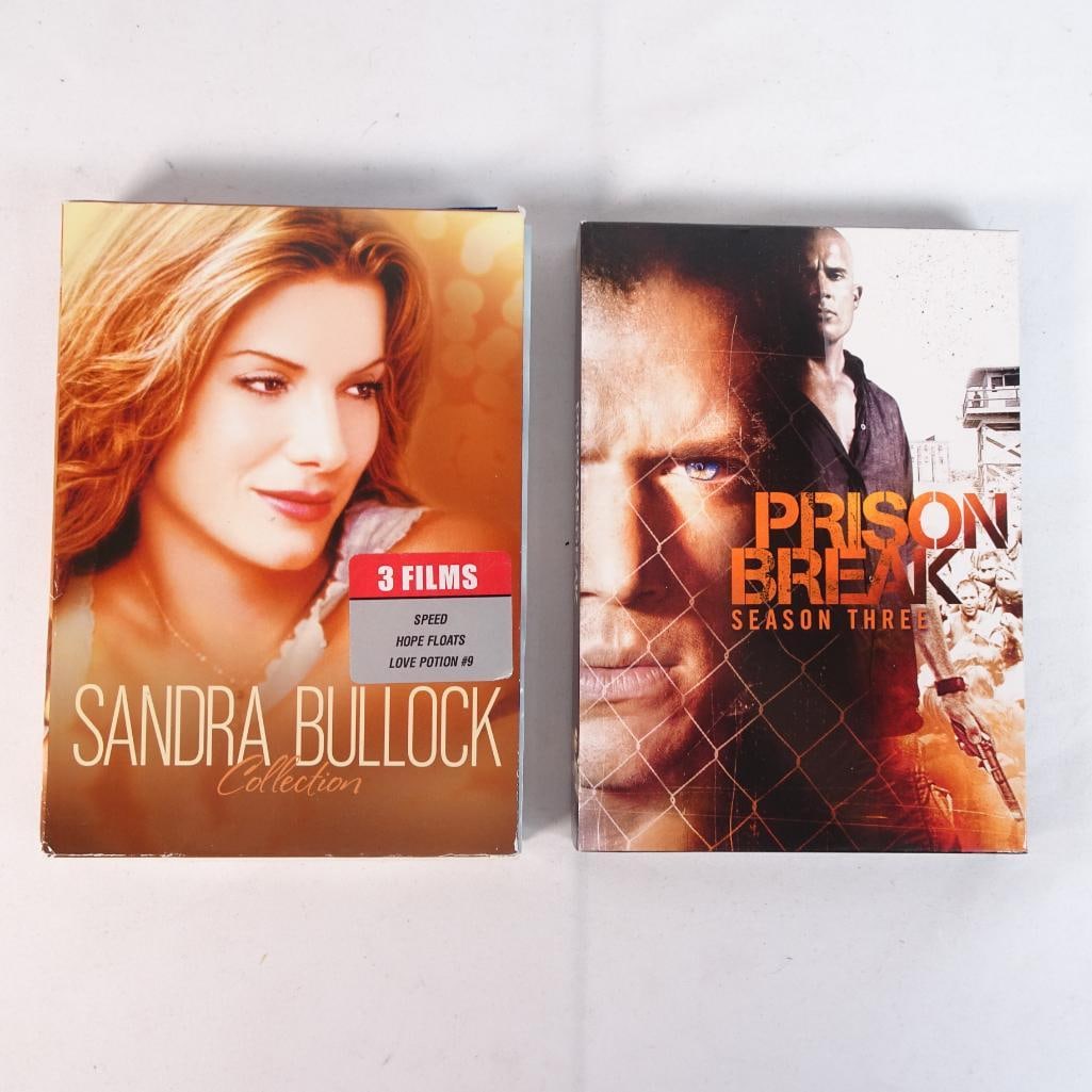 DVD Lot 6+ Sets TV Shows Movies Prison Break Dick Van Dyke Sandra Bullock Classic Films Bundle: Mixed DVD Lot - TV Shows and Movie Collections Bundle Great bundle of DVDs including popular TV series and classic film collections. Perfect for resale, collectors, or casual watching. ? Condition: Pr