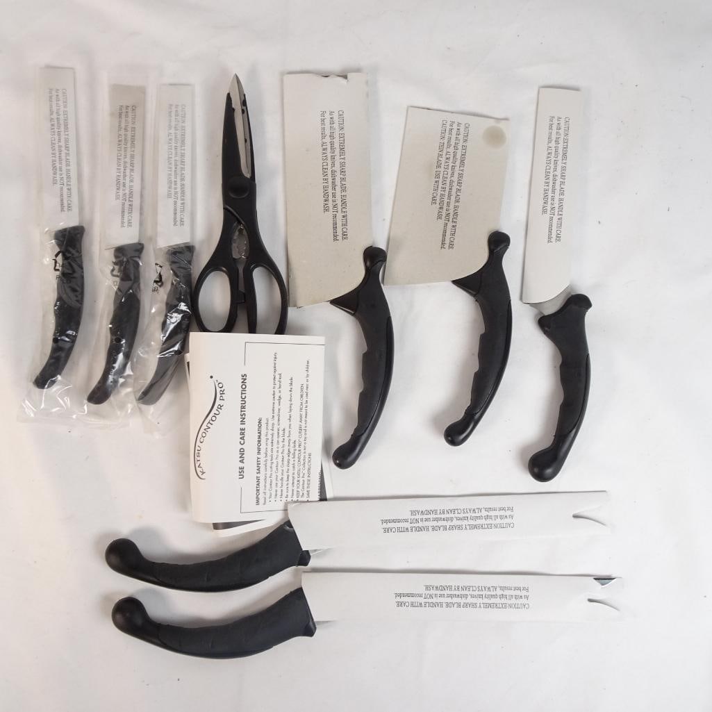 Katsu Fine Cutlery Contour Pro 11 Pc Knife Set Kitchen Knives + Shears (1 of 9)