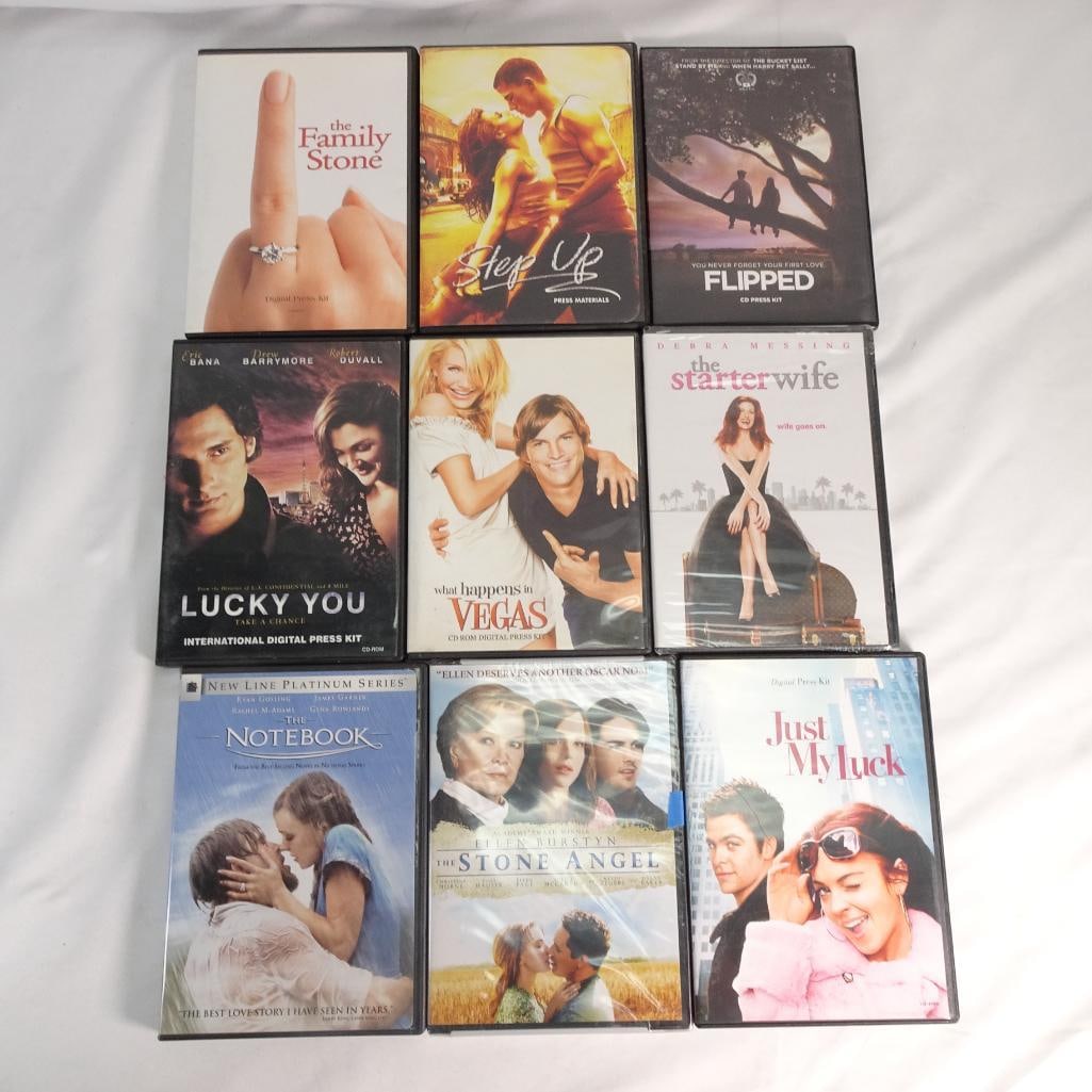 DVD Movie Lot 9 Romance Films The Notebook Step Up Flipped What Happens in Vegas (1 of 2)