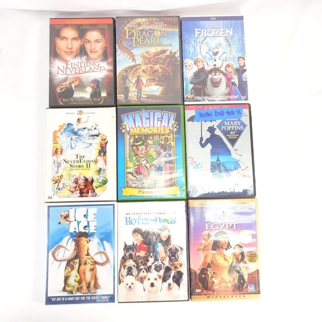 Disney and Family DVD Lot Frozen Ice Age Mary Poppins Prince of Egypt 9 Movies (1 of 2)