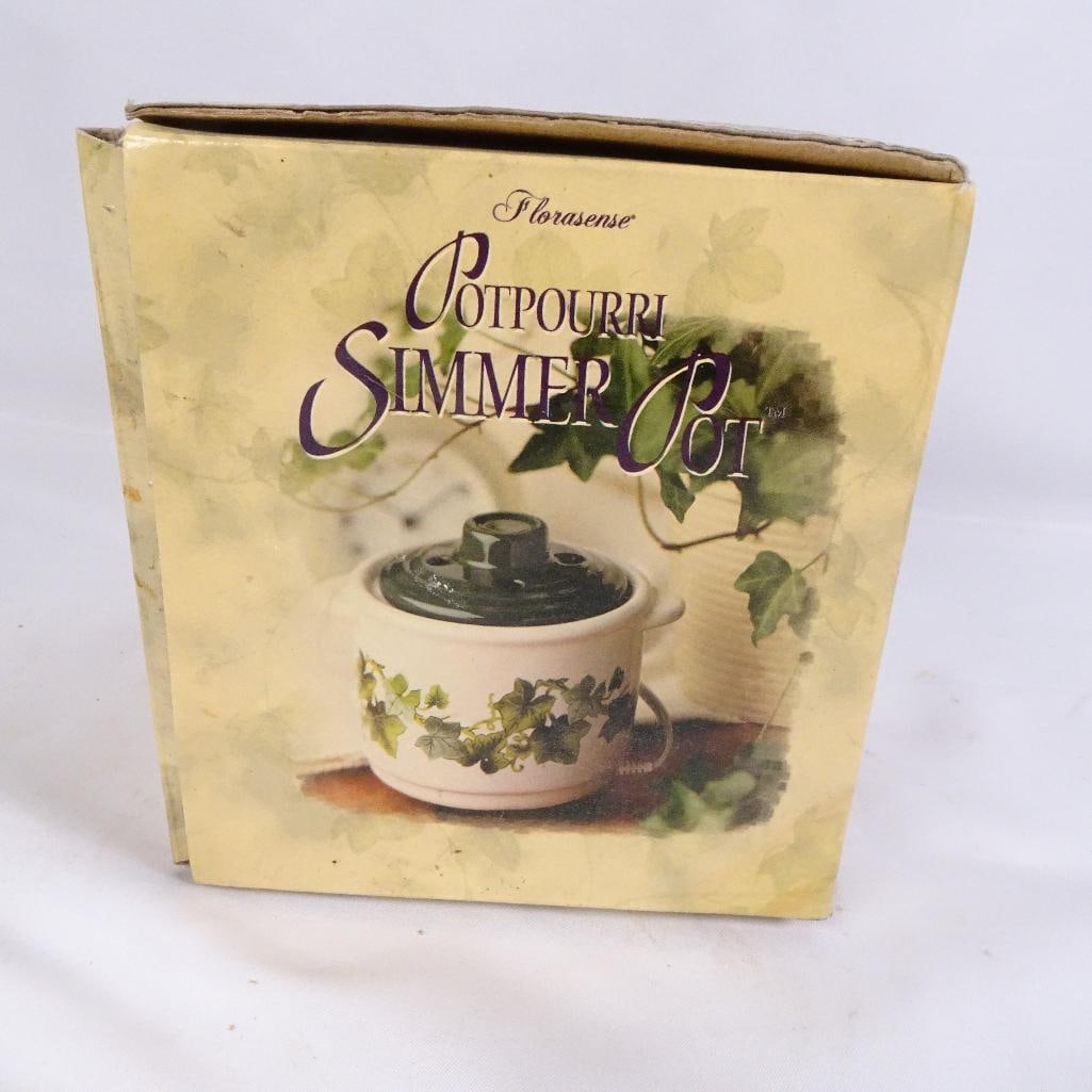 Florasense Potpourri Simmer Pot Electric Ceramic Fragrance Warmer Ivy Pattern (1 of 8)