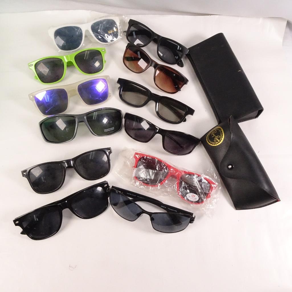 Lot of 11 Assorted Sunglasses w/ Ray-Ban Case Mixed Fashion and Sport Styles (1 of 5)