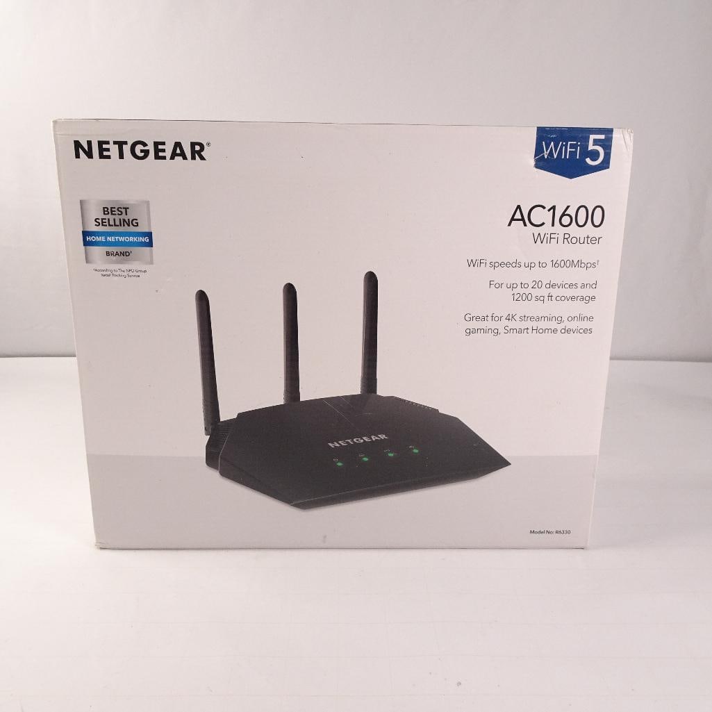 NETGEAR AC1600 WiFi 5 Router R6330 Dual Band Gigabit Nighthawk w/ Box (1 of 7)