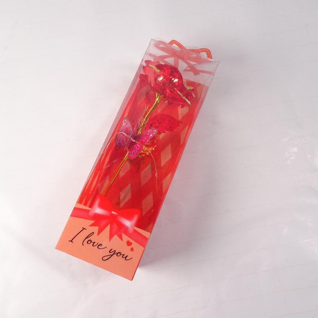 LED Lighted Rose in Gift Box I Love You Eternal Flower Valentine Romantic Gift (1 of 7)