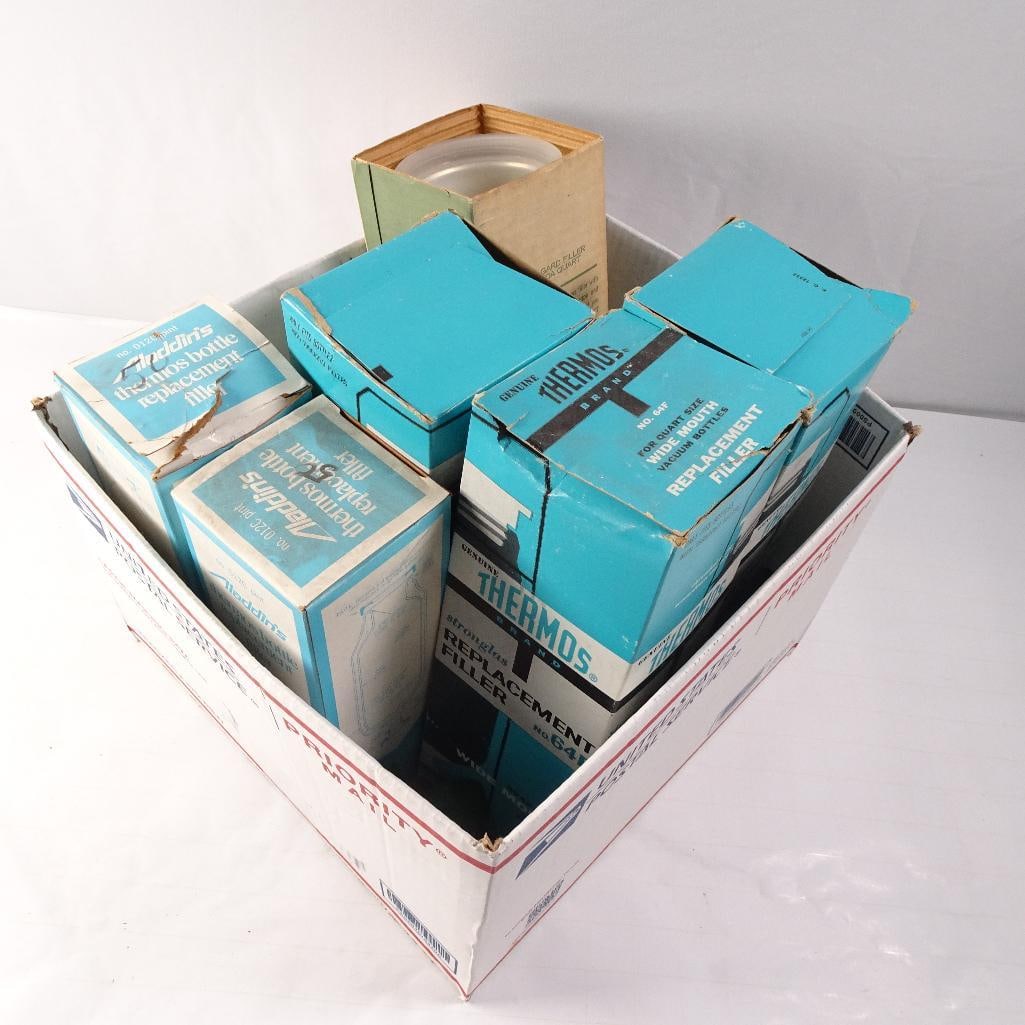Lot of 6 Vintage Thermos and Aladdin Glass Replacement Fillers (1 of 7)