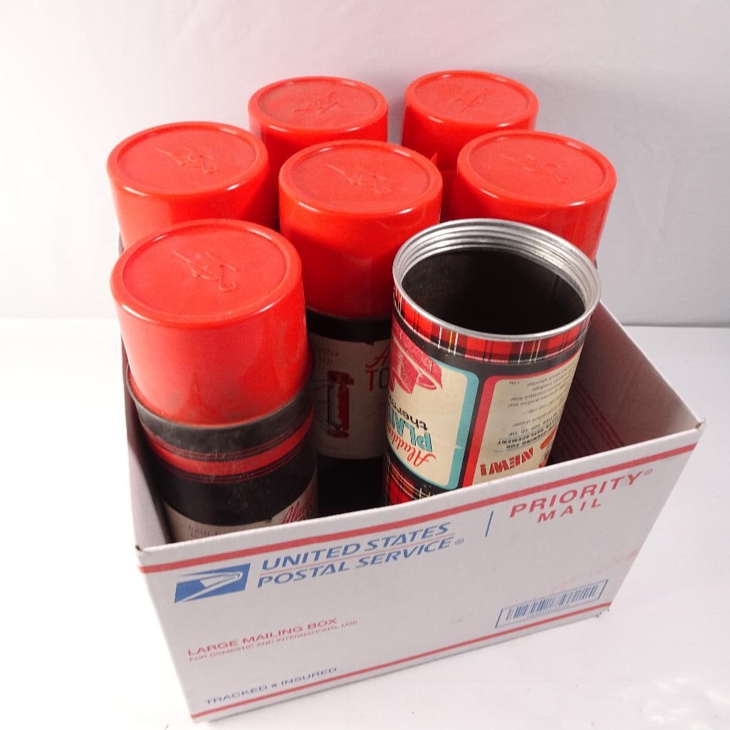 Lot of 7 Vintage Aladdin Topsall Quart Thermos Bottles (1 of 4)