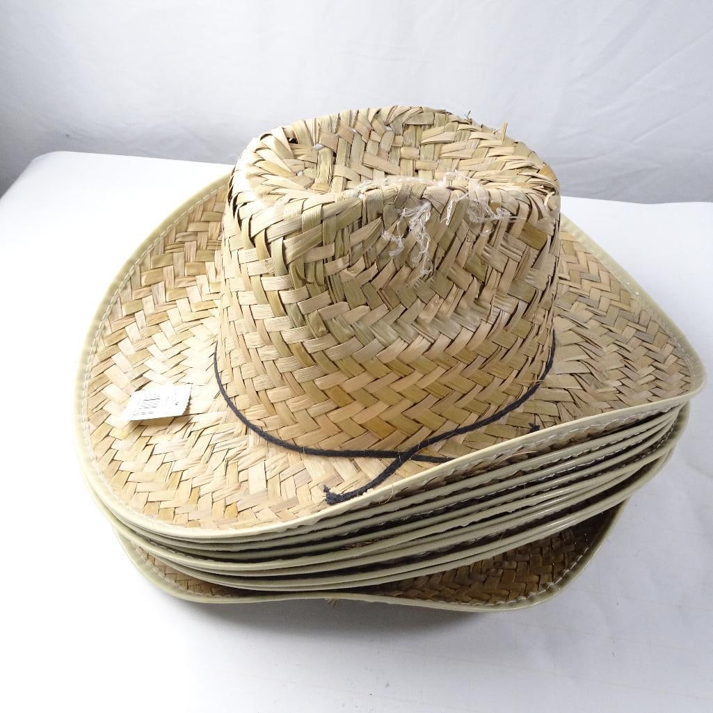 Lot of 10 Woven Mexican Straw Cowboy Hats (1 of 9)