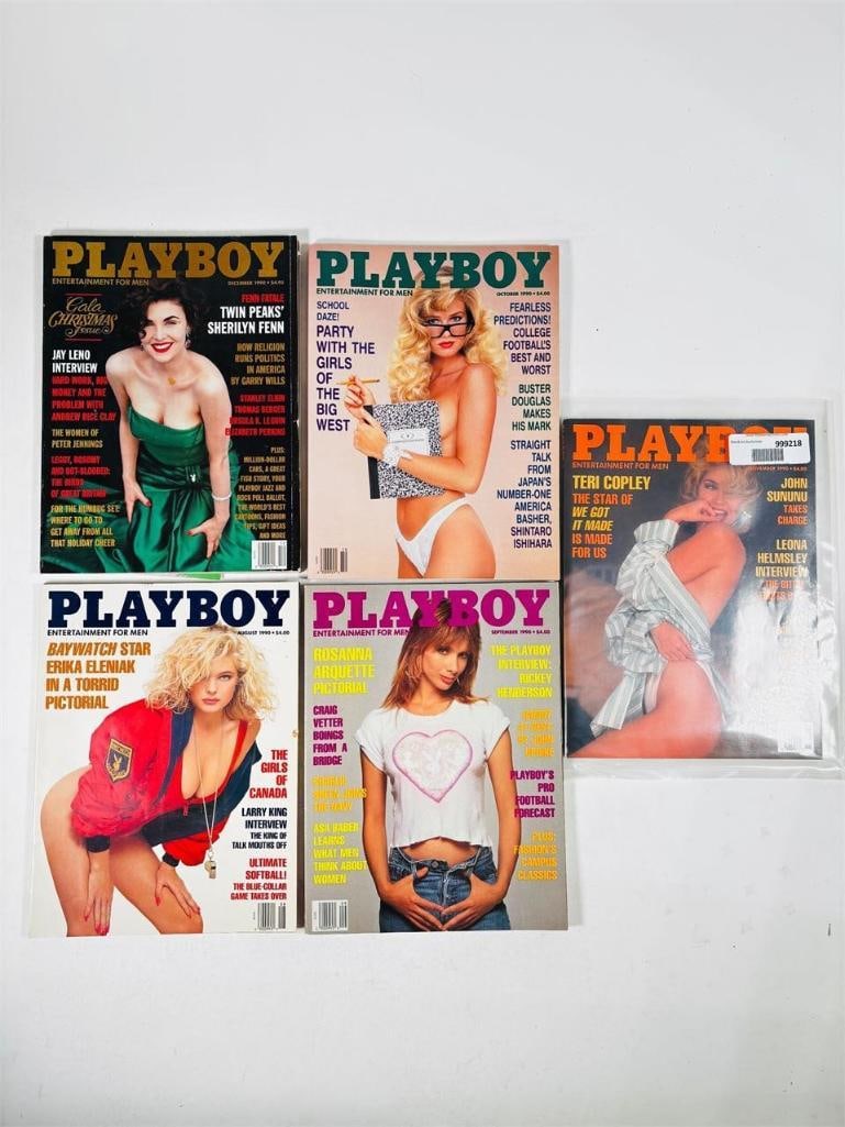 Vintage Playboy- 5 Issues - Featuring Erika Torrid: set of five (5) vintage issues of Playboy Magazine. Known for its sophisticated blend of world-class photography, award-winning journalism, and interviews with the most influential figures of the 20th