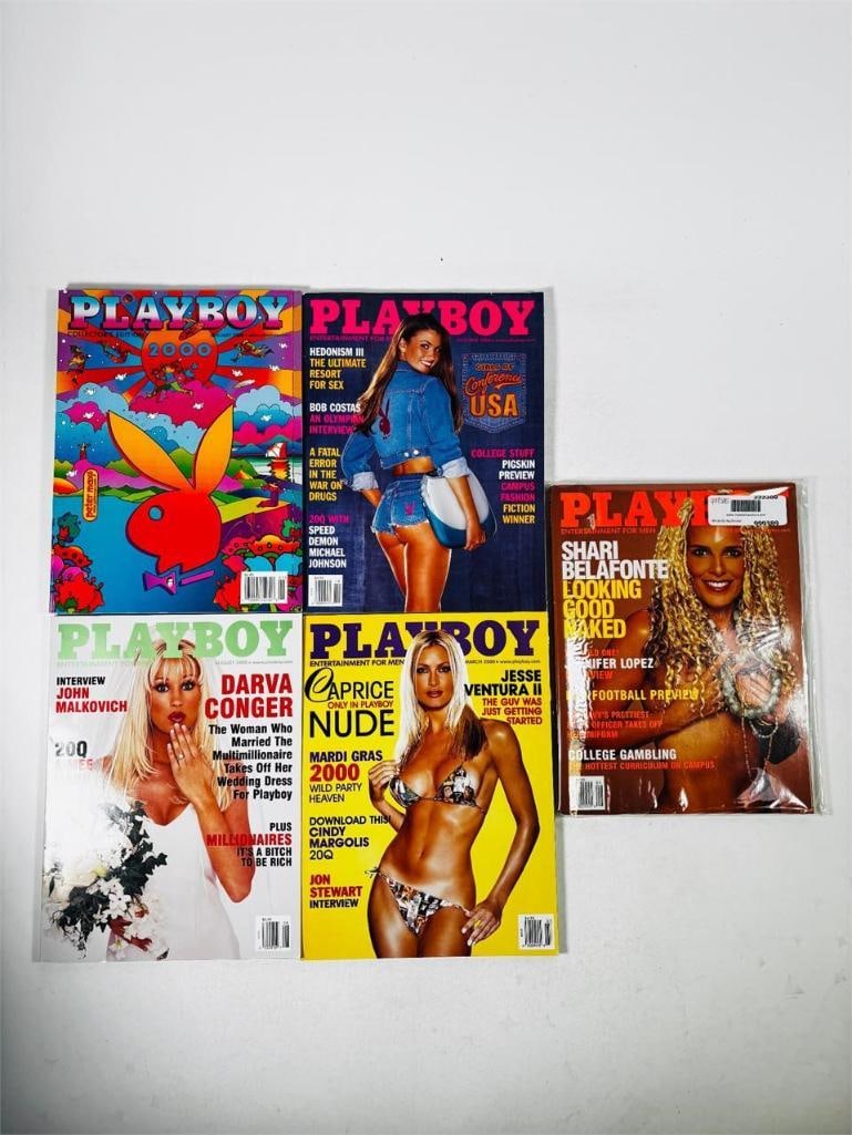 Playboy Magazines -Featuring Jesse Ventura 2000s: set of five (5) vintage issues of Playboy Magazine. Known for its sophisticated blend of world-class photography, award-winning journalism, and interviews with the most influential figures of the 20th