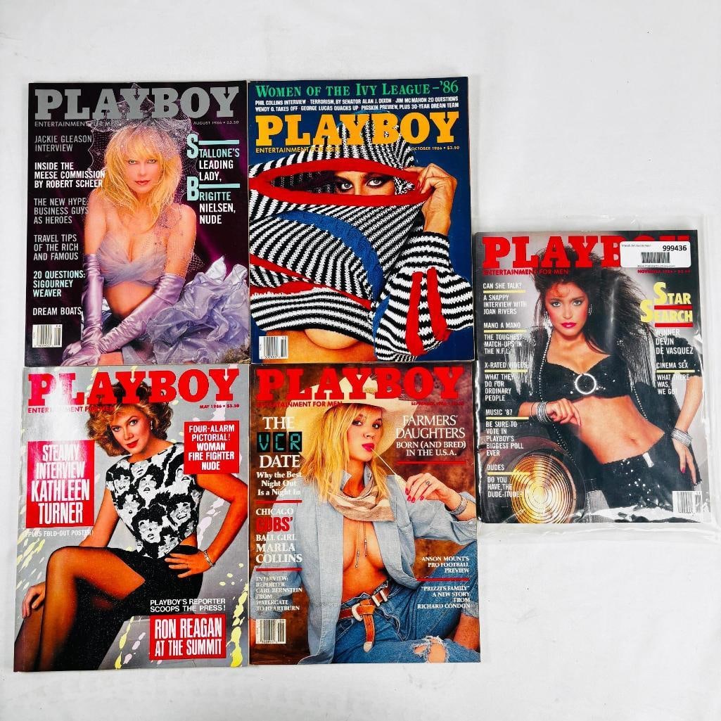 Vintage Playboys Featuring Ron Reagan Summit recap: set of five (5) vintage issues of Playboy Magazine. Known for its sophisticated blend of world-class photography, award-winning journalism, and interviews with the most influential figures of the 20th