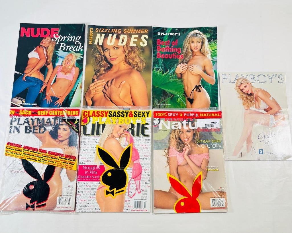 Vtg Playboys Special Edition Photo Books Set of 7: Expand your vintage collection with this Set of 7 Vintage Playboy Supplemental Photo Booklets. These original bonus inserts and mini photo booklets were issued alongside select classic Playboy magazin