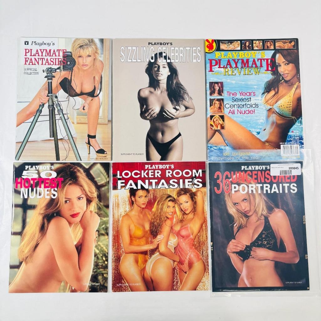 Vtg Playboys Supplemental Photo Books Set of 6: Expand your vintage collection with this Set of 6 Vintage Playboy Supplemental Photo Booklets. These original bonus inserts and mini photo booklets were issued alongside select classic Playboy magazin