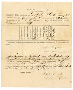 Medal of Honor Recipient Capt. Joseph Carter 3rd Maryland Infantry Signed Document: CARTER, Joseph Franklin (1842-1922) was an American soldier who fought in the American Civil War. Carter received the country's highest award for bravery during combat, the Medal of Honor, for his