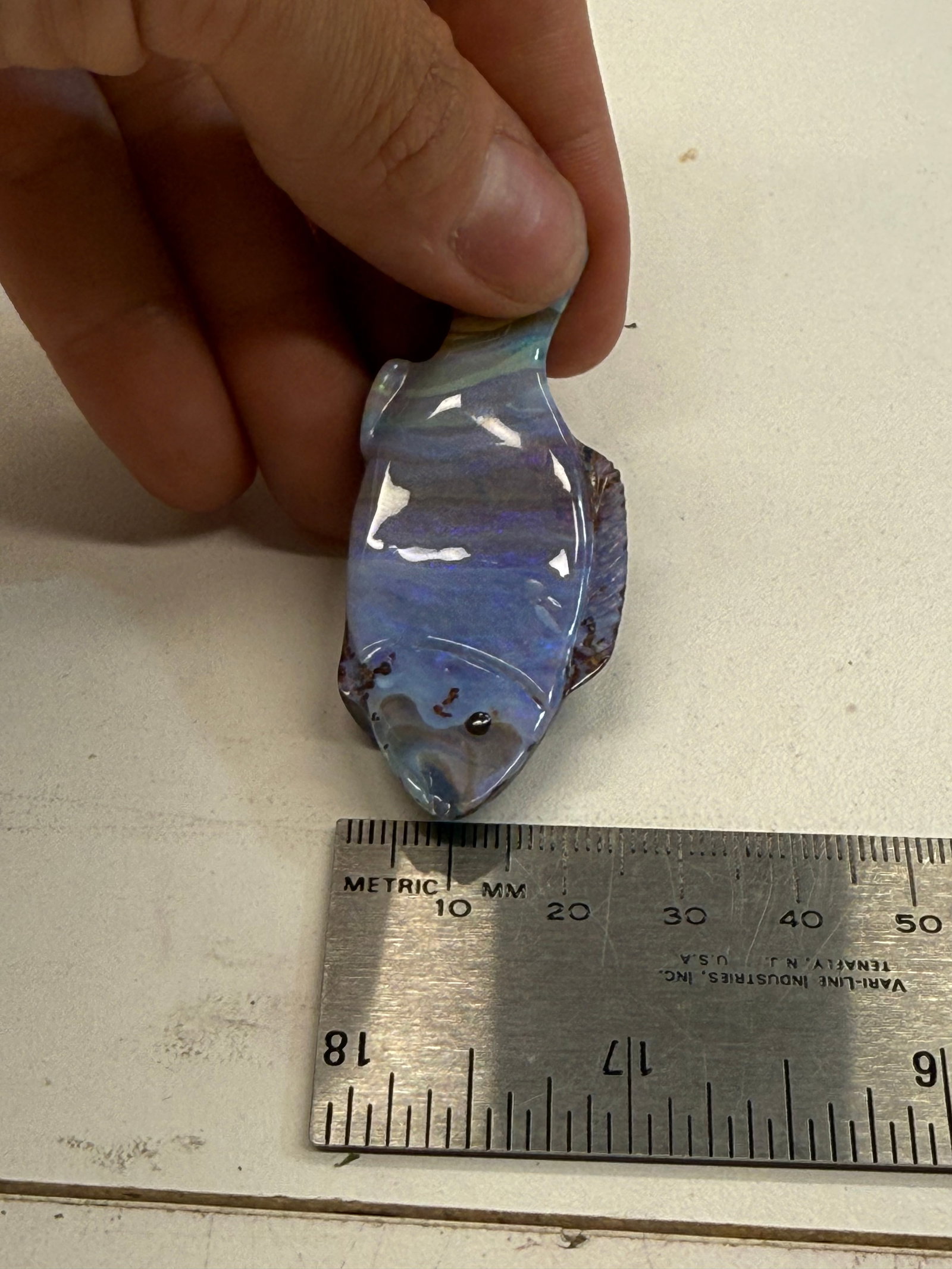 Large Boulder Opal Fish - 4