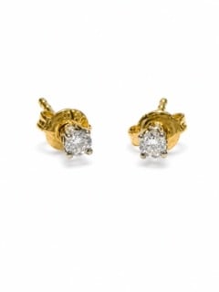Diamond bracelet and earring set in Sterling gold plated (1 of 7)