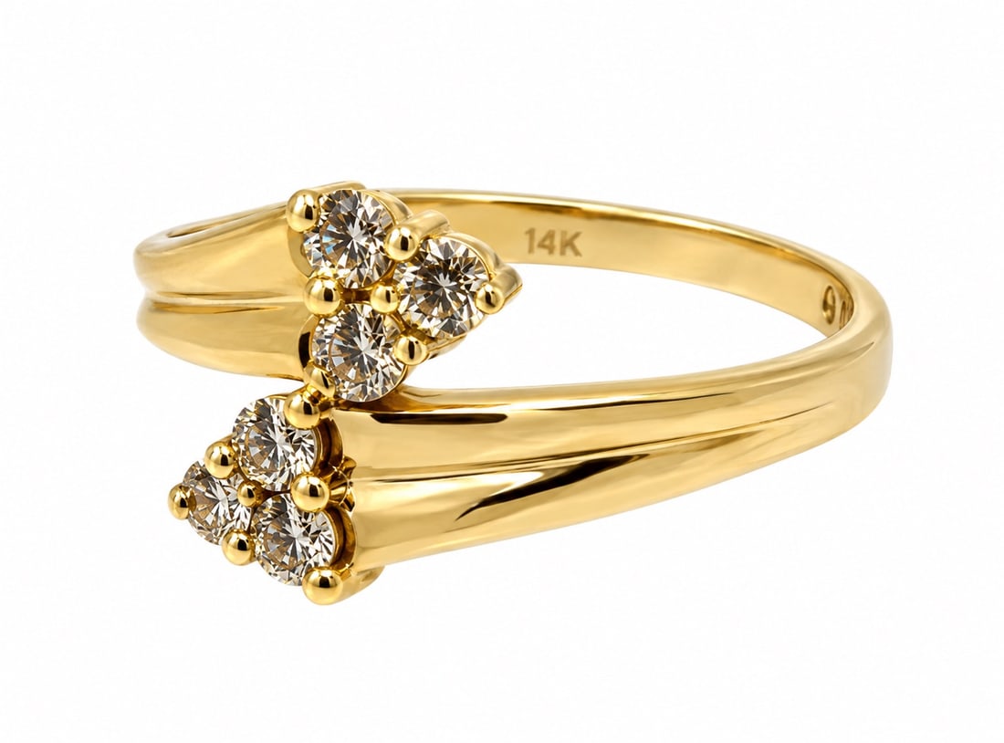 14KYG Champagne Diamond Ring - 3