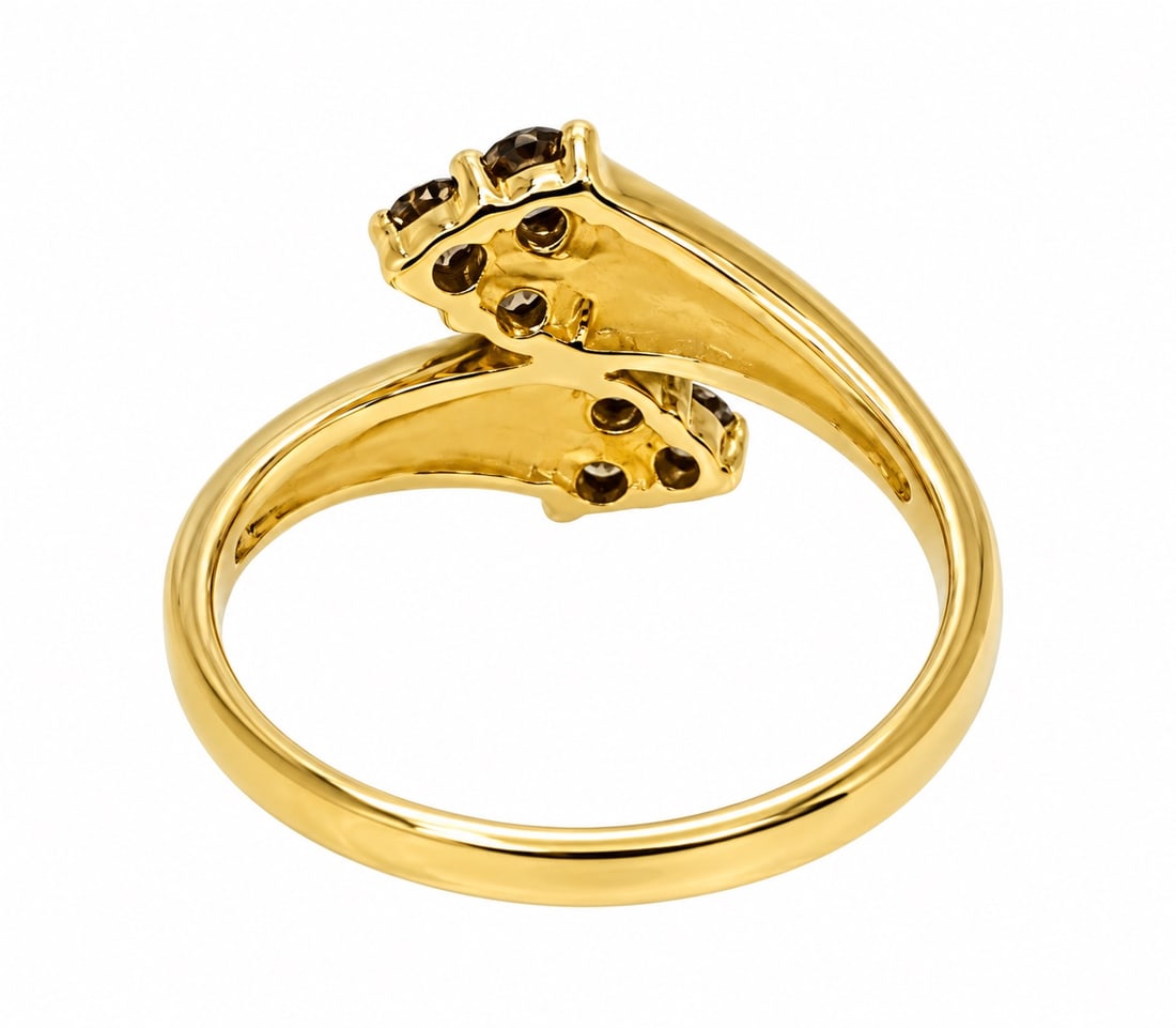 14KYG Champagne Diamond Ring - 4
