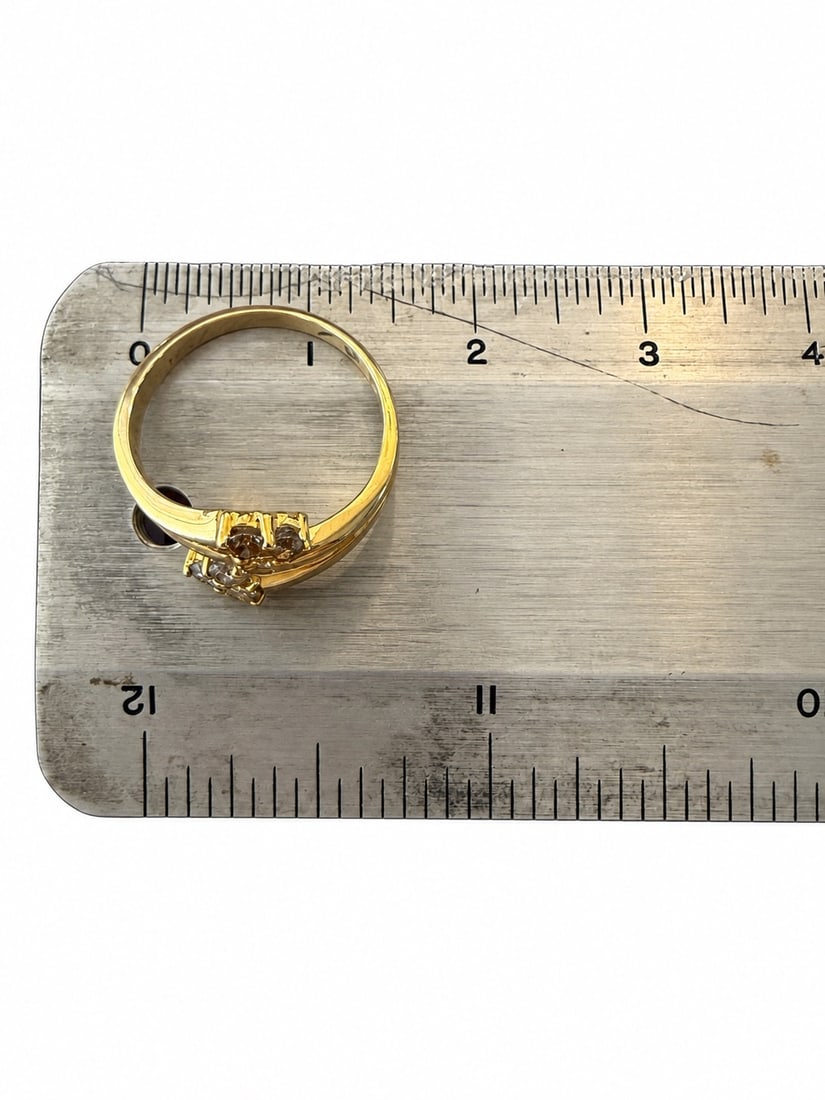 14KYG Champagne Diamond Ring - 5