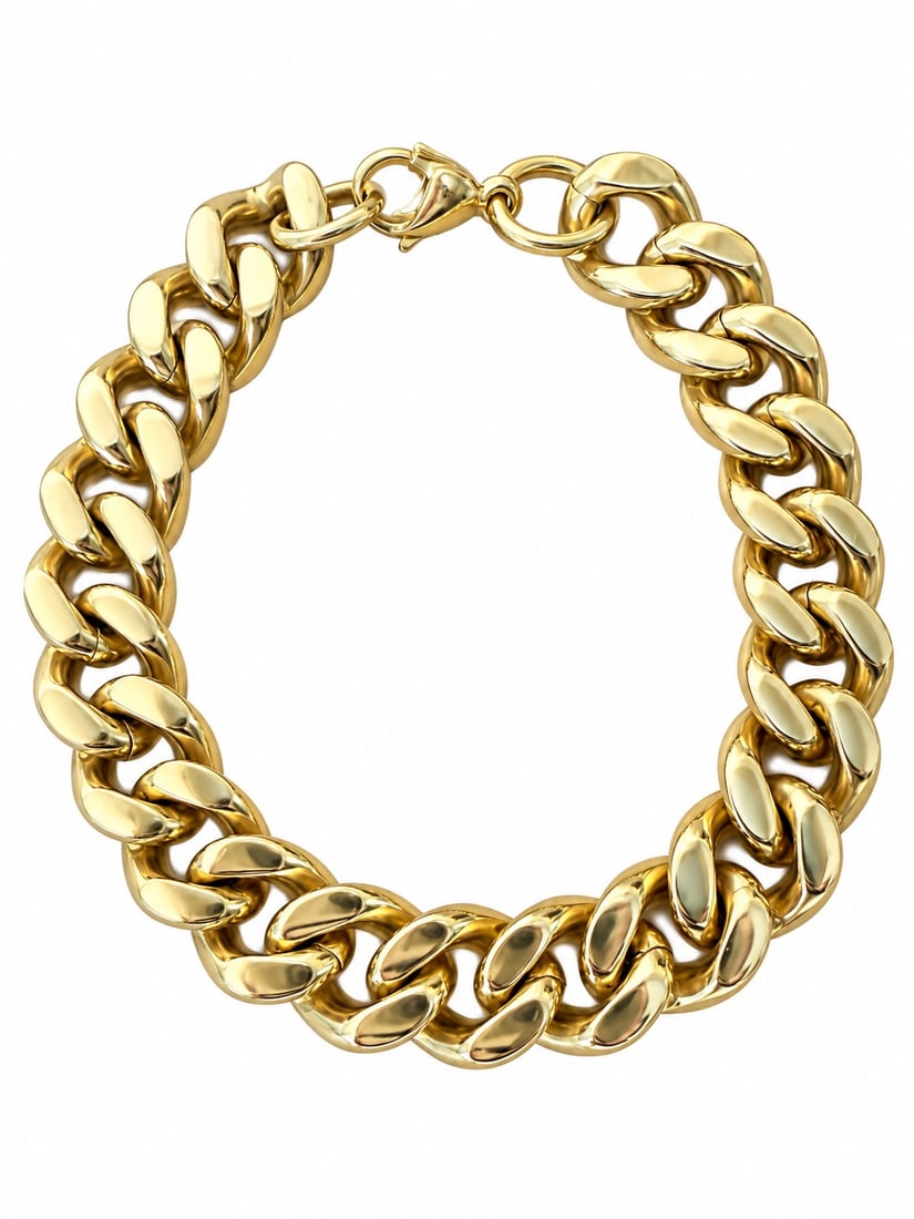 Gold Chunky 8inch Bracelet: Gold Chunky Bracelet8 Inch