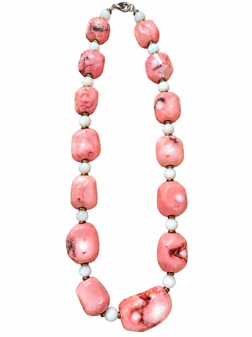 Collection of 7 Multi Stone Necklaces, and Coral necklace & bracelet set - 2