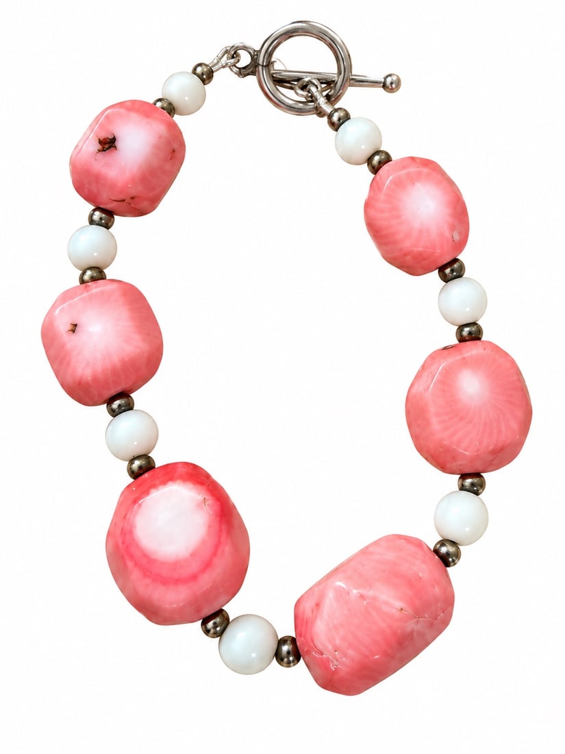 Collection of 7 Multi Stone Necklaces, and Coral necklace & bracelet set - 3